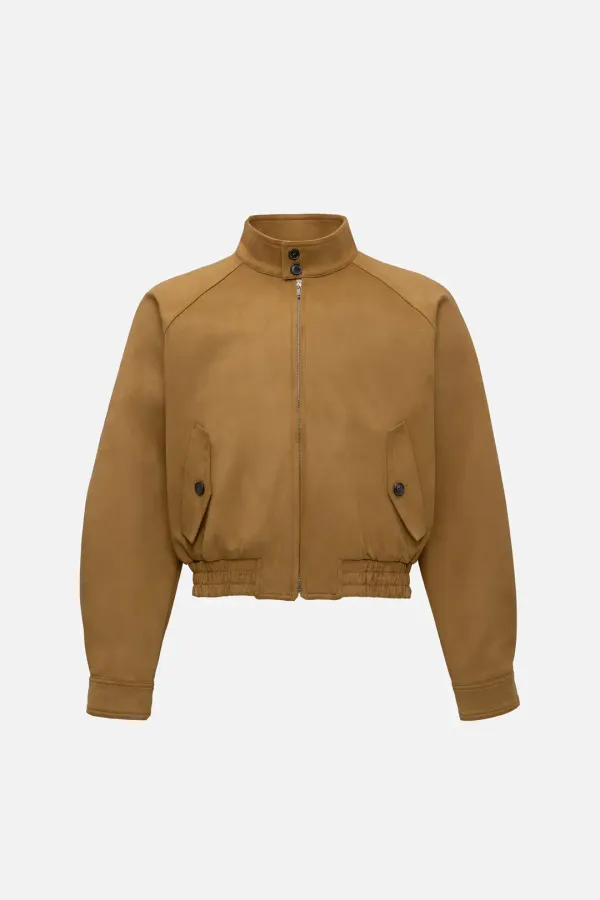 HARRINGTON ENGLISH SUEDE BLOUSON - BEIGE
