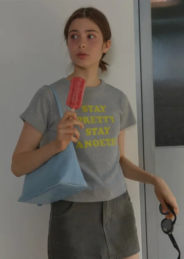 ANC STAY PRETTY T-SHIRT_GREY