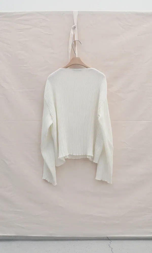 Ziggle Pleats Top_Sharp Ivory (1차 리오더)