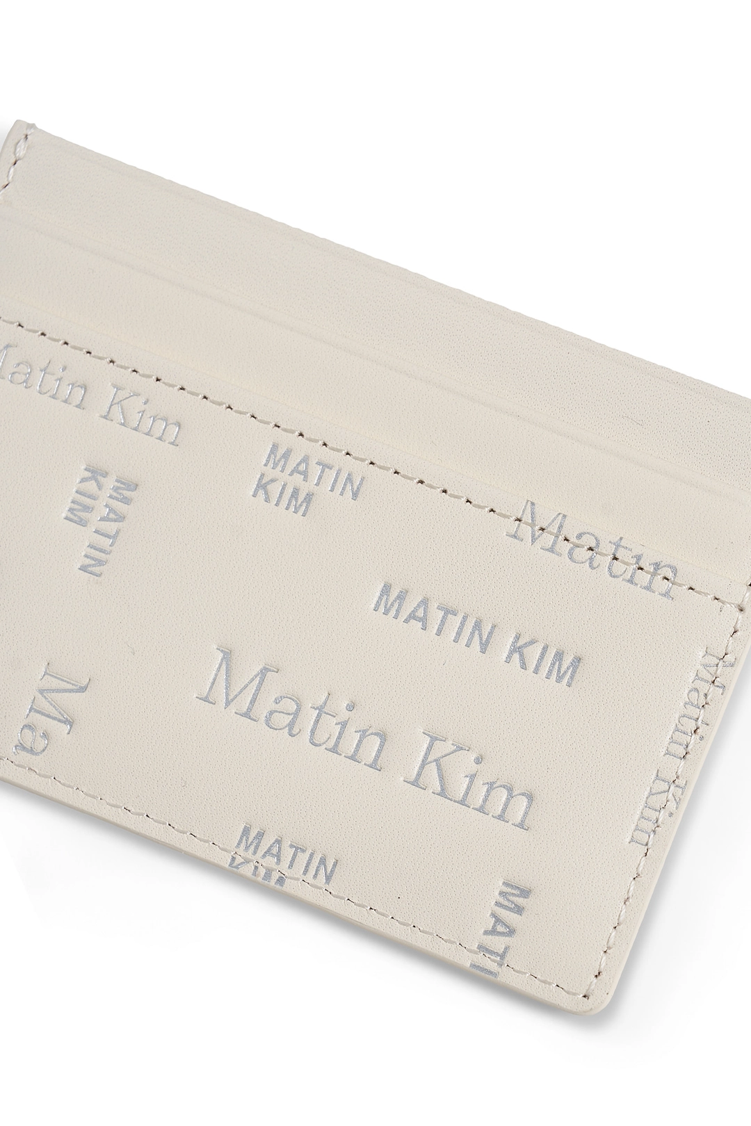 마뗑킴 MATIN ALL-OVER LOGO CARD WALLET IN IVORY 상품 이미지 3