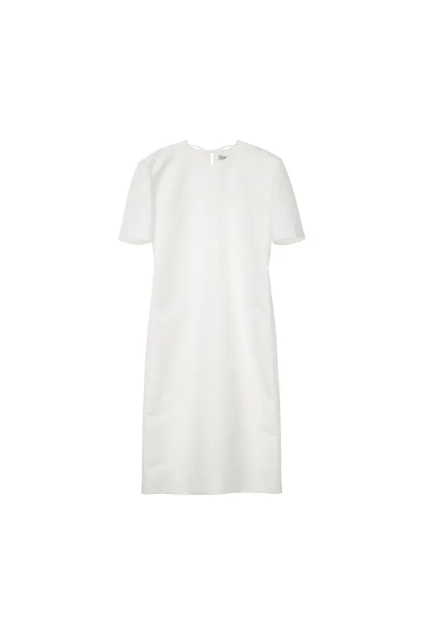 Tied Square Maxi Dress, White