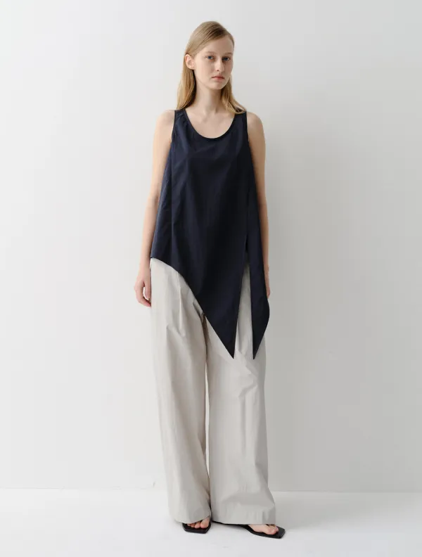 Loven Tie Sleeveless Top (Navy)