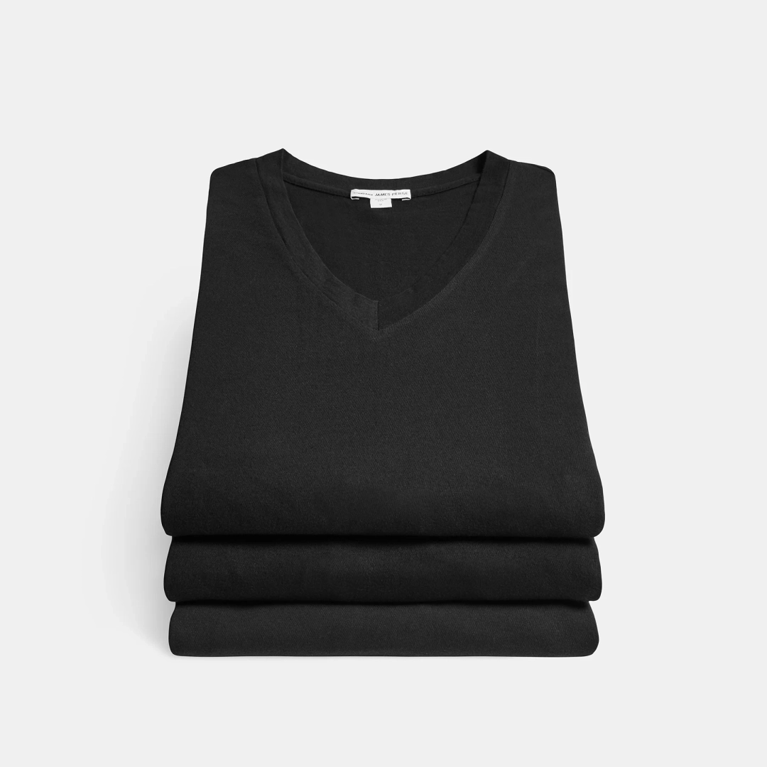 제임스펄스 3 Pack Short Sleeve V Neck Tee - Black 상품 이미지 1