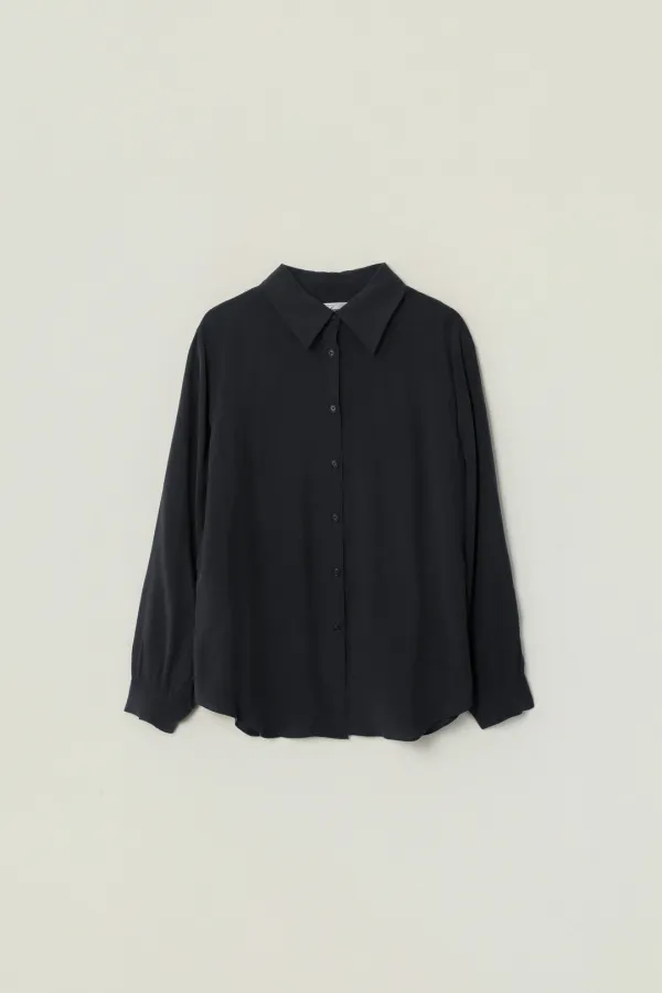LARENE COLLAR BLOUSE_SOFT BLACK