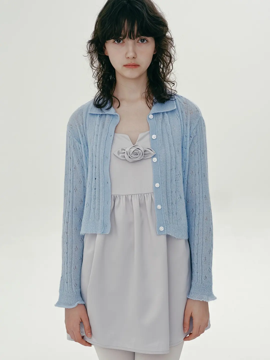 마가린핑거스 COLLAR MOHAIR CARDIGAN (SKY) 상품 이미지 2