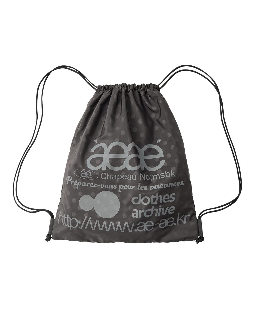 에이이에이이 WEB LOGO DOT GYM SACK [GREY] 상품 이미지 1