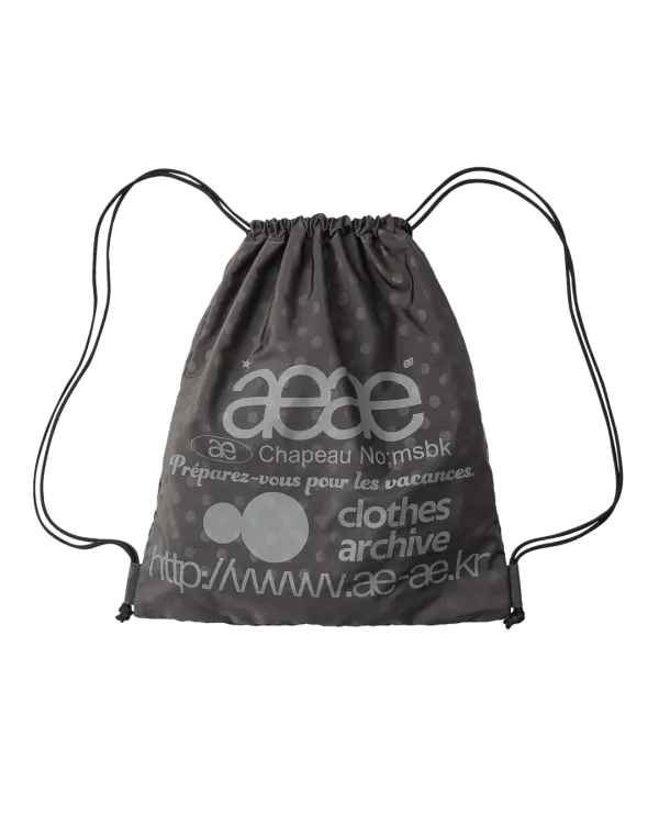 WEB LOGO DOT GYM SACK [GREY]