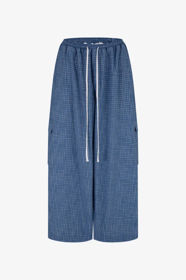 25SS multi-pocket pattern banding pants