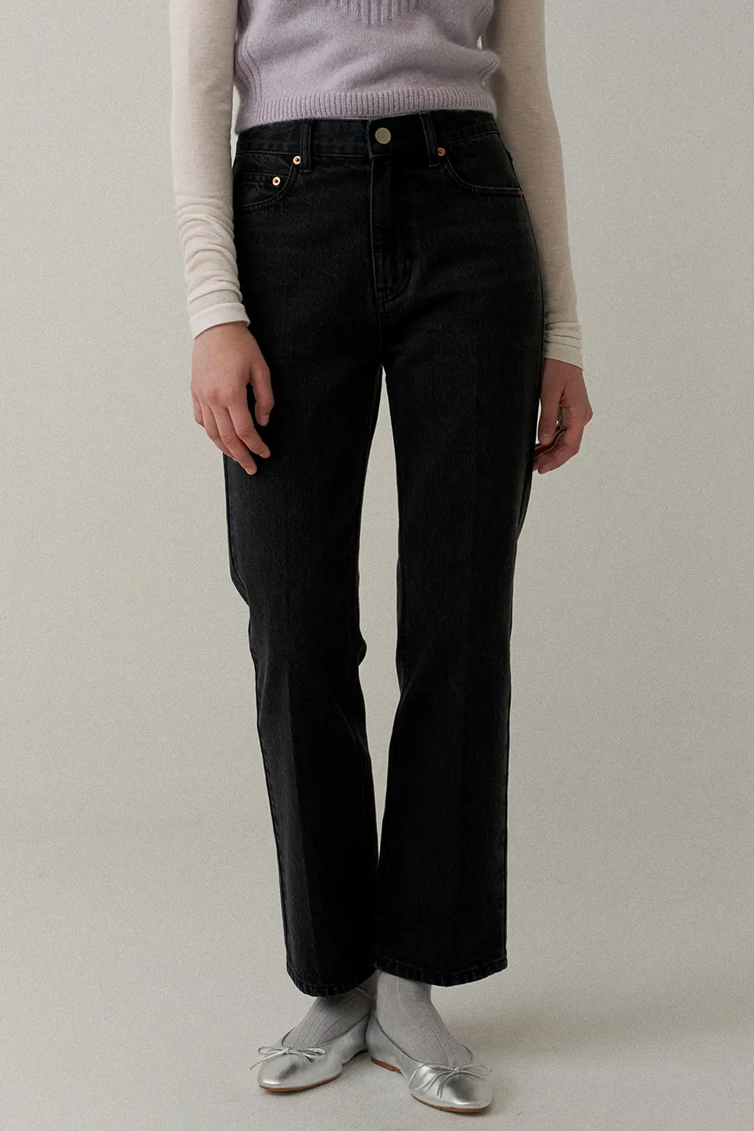 블랭크공삼 classic cropped jeans (black) 상품 이미지 1
