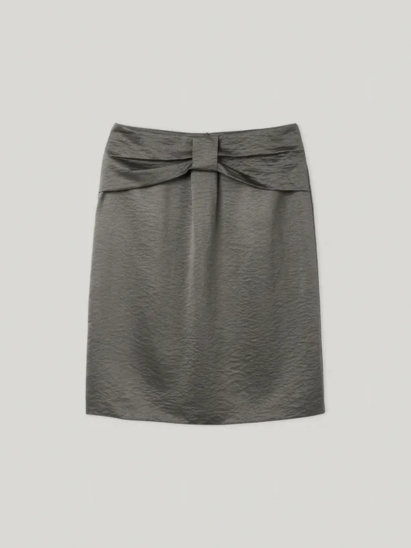 Heather Bow Skirt Charcoal (3rd) - Smoothmood