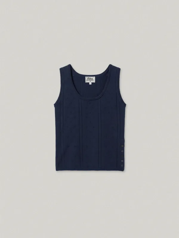 PETIT SOFT SLEEVELESS KNIT - NAVY쁘띠 소프트 슬리브리스 니트