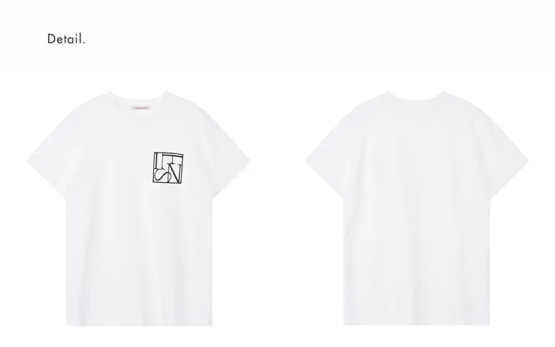 메종드이네스 INES LOGO T-SHIRT_WHITE 상품 이미지 3