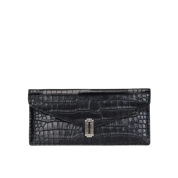 Occam V Long Wallet Croco (오캄 V 장지갑) Black