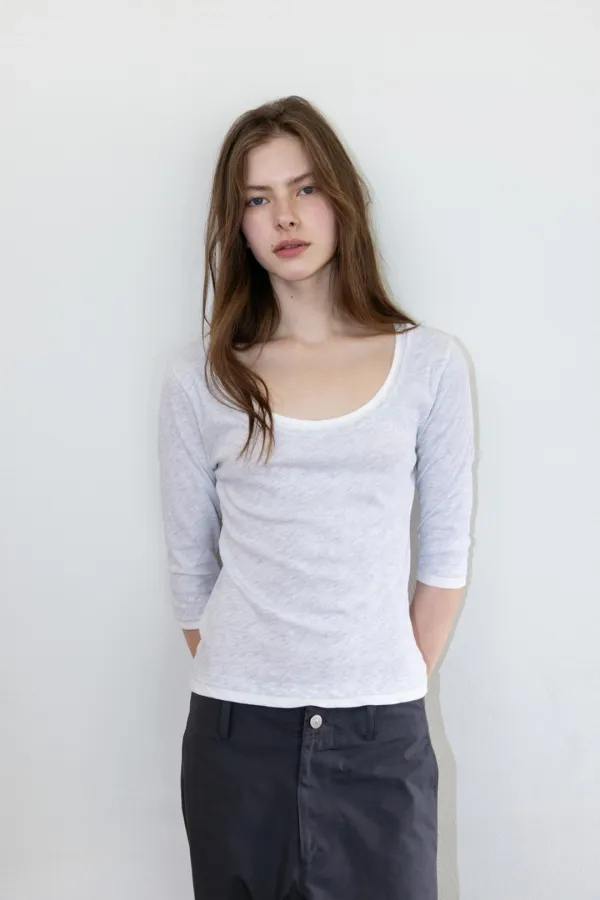 Double Layered Tee_Light Gray