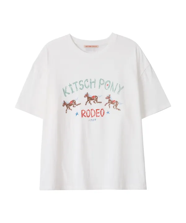 Kitsch Pony Tee-Ivory