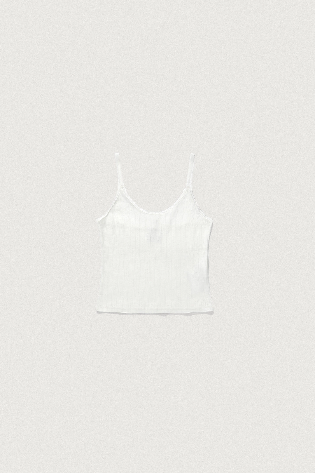 샤드라마 LACE TRIM SLEEVELESS T [IVORY] 상품 이미지 1