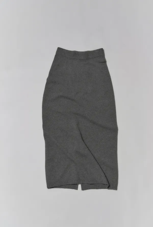 PLAIN MAXI SKIRT ( CHARCOAL )
