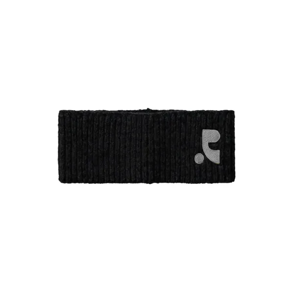 LOGO KNIT HAIR BAND - BLACK