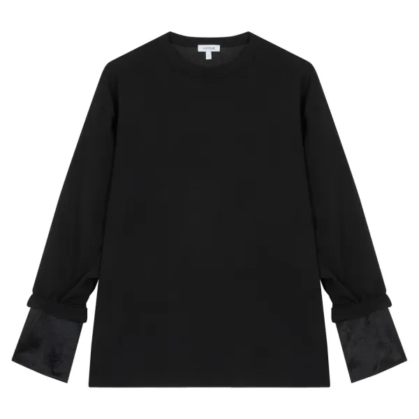 En Haut Layered T-shirt (앙오 레이어드 티셔츠) Black