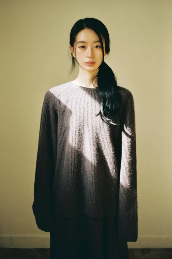 hacci knit - charcoal navy