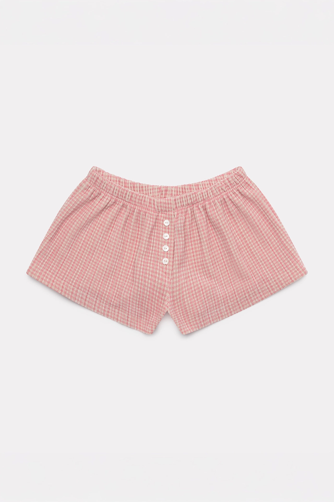 포지프레클즈 Check Mini Shorts_Coral 상품 이미지 1