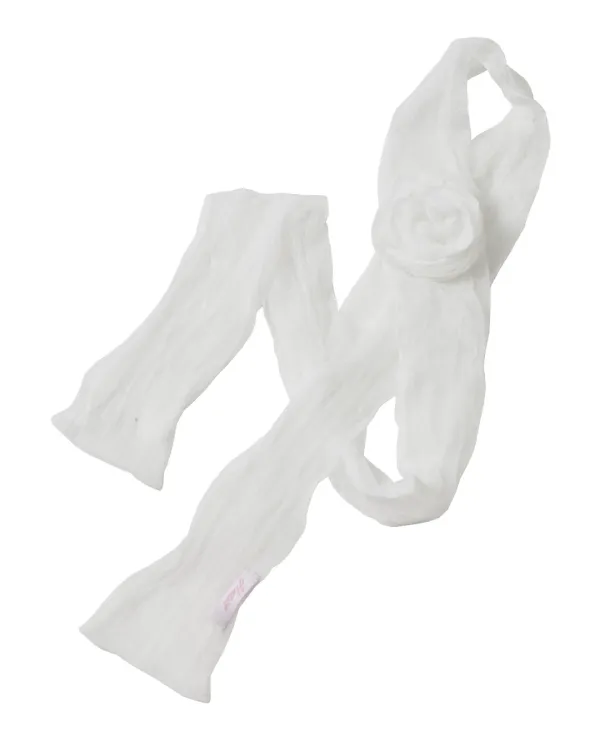 Wrinkle Rose Scarf (White)