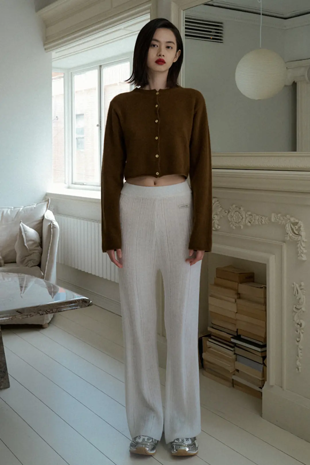오버듀플레어 MOHAIR SLIT KNIT PANTS_IVORY 상품 이미지 2