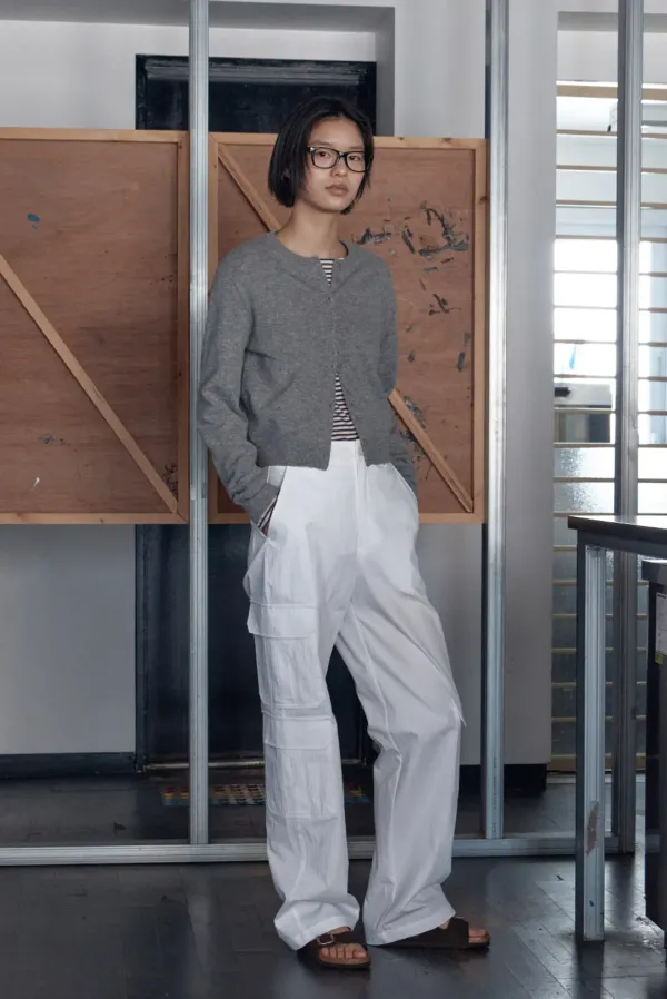 3-pocket cargo pants - white