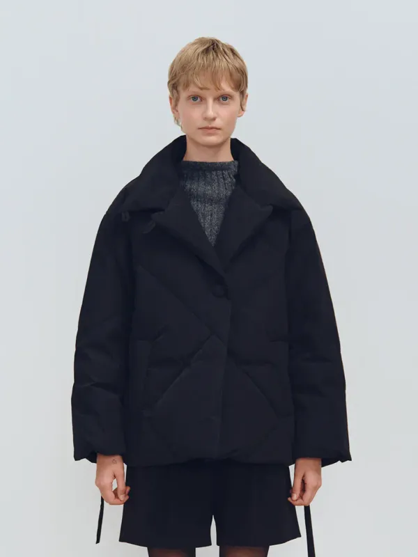 TFW QUILTED GOOSE DOWN PADDING_BLACK
