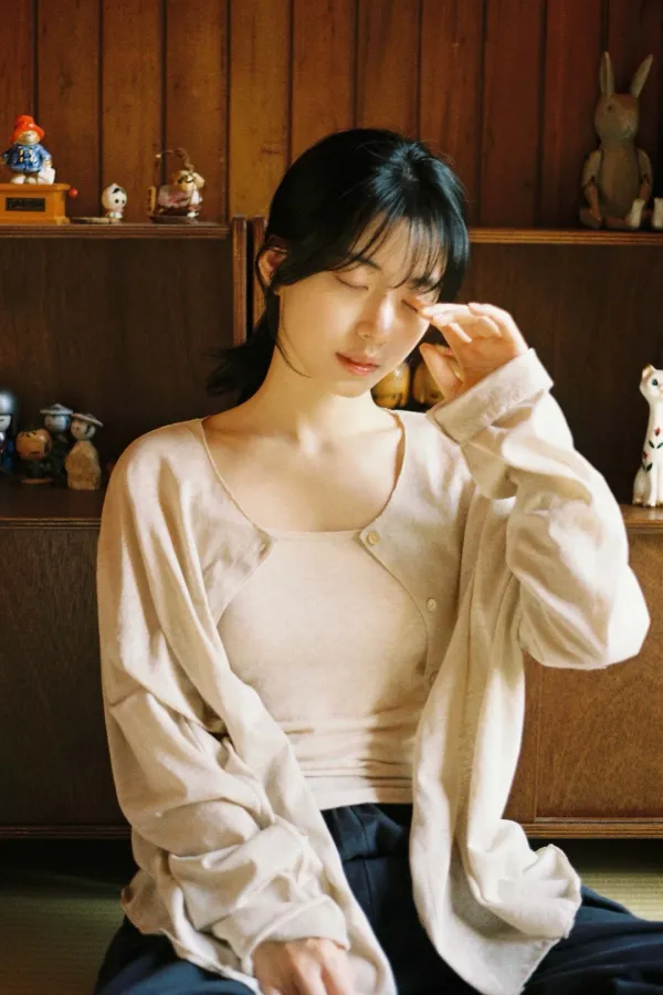 snug sleeveless [cap] - oatmeal