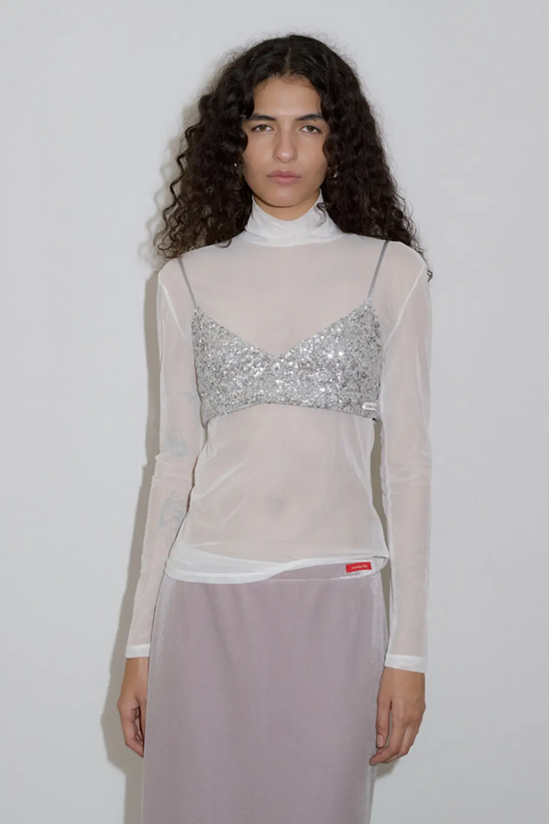 오버듀플레어 SPANGLE BUSTIER TOP_SILVER 상품 이미지 2