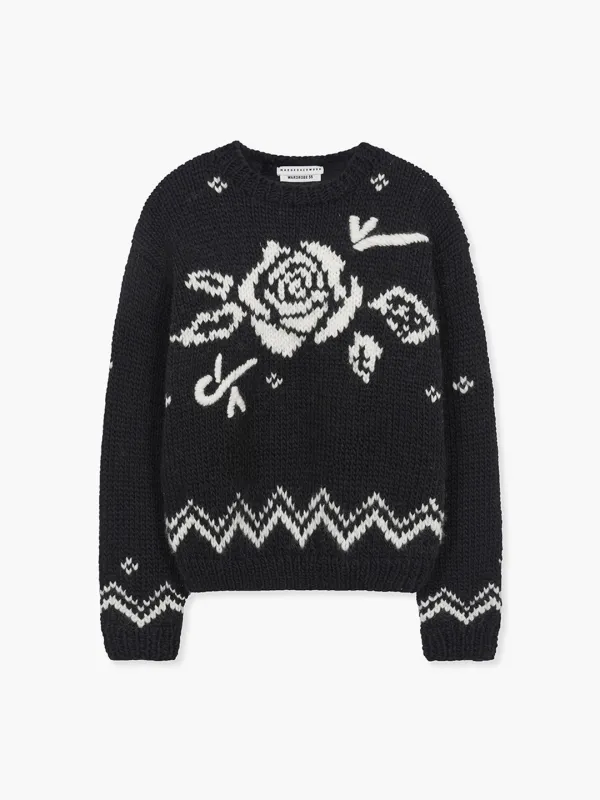 ROSE HANDMADE PULLOVER_black