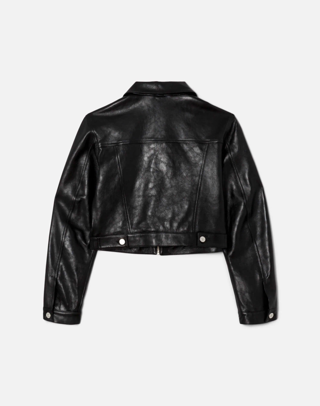 리던 Leather Zip Trucker - Black 상품 이미지 3