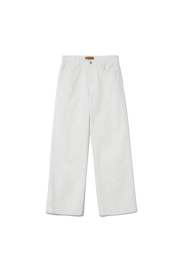 SORREN LOW-RISE DENIM PANTS [WHITE]