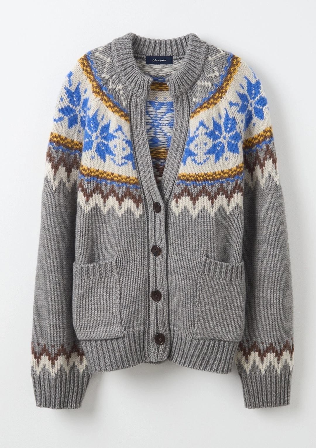 오픈도어 Nordic Salt Cardigan Gray 상품 이미지 3
