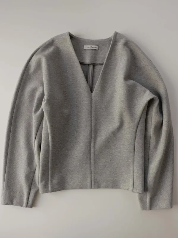 Again V-neck Top (gray)