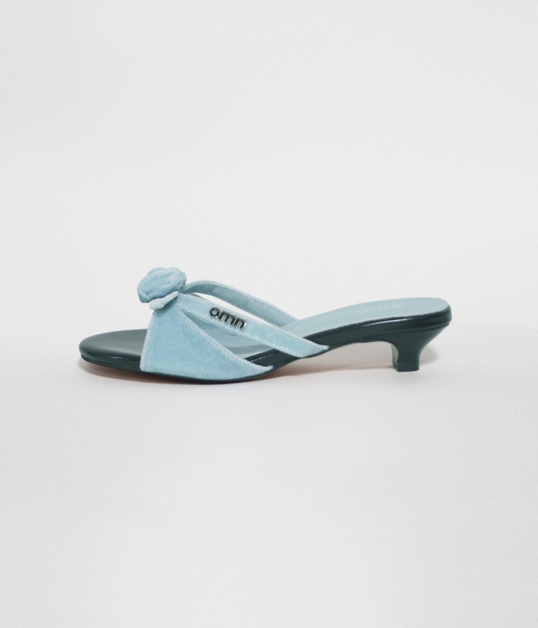옴니포턴트 omn Rose Velvet Mule [Low ver.]  _Light blue 상품 이미지 1