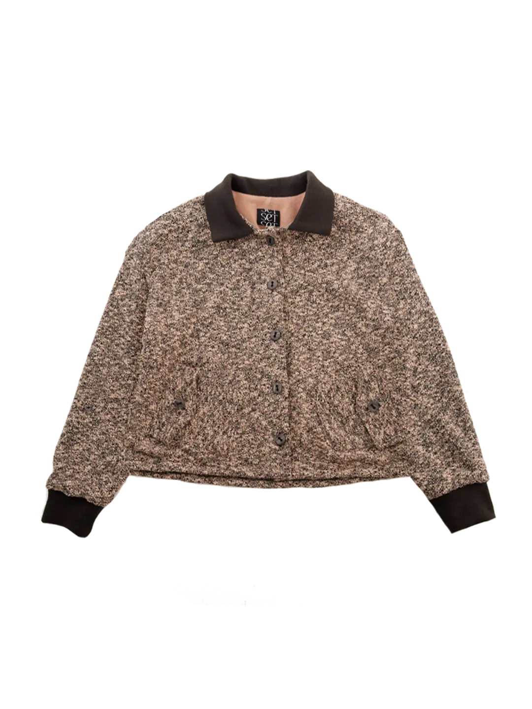 쎄쎄쎄 COLLAR KNIT BUTTON JACKET (BROWN) 상품 이미지 3