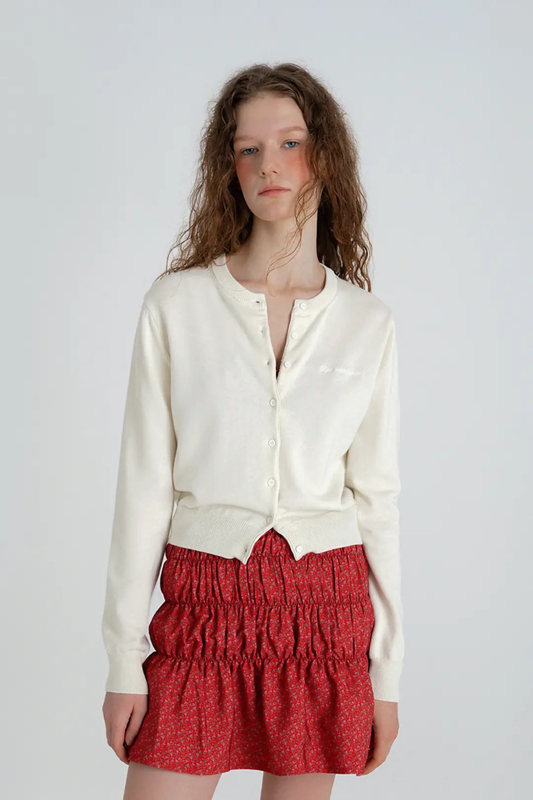 위드아웃썸머 Slim round cardigan_cream 상품 이미지 2