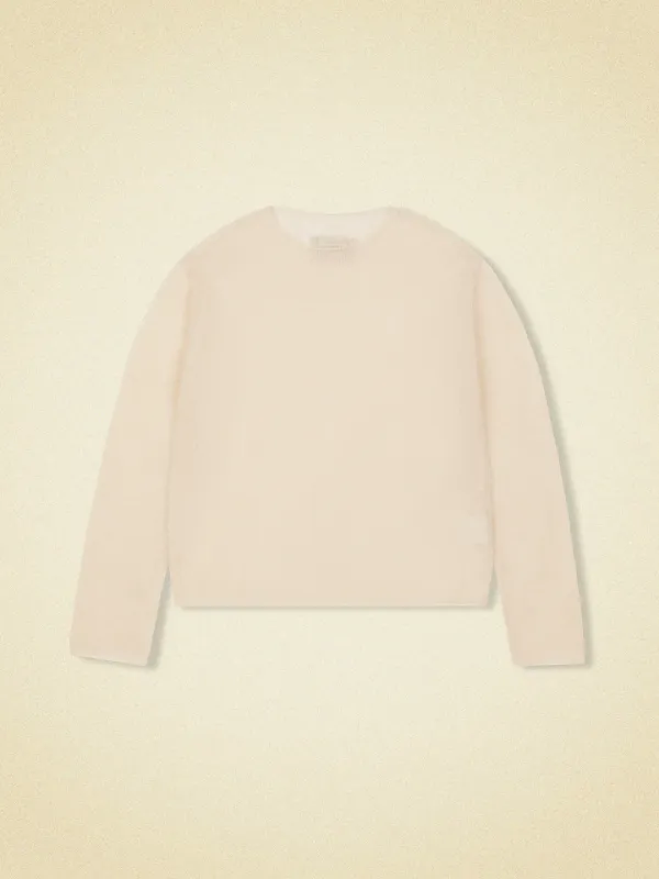 alpaca knit - peach ivory