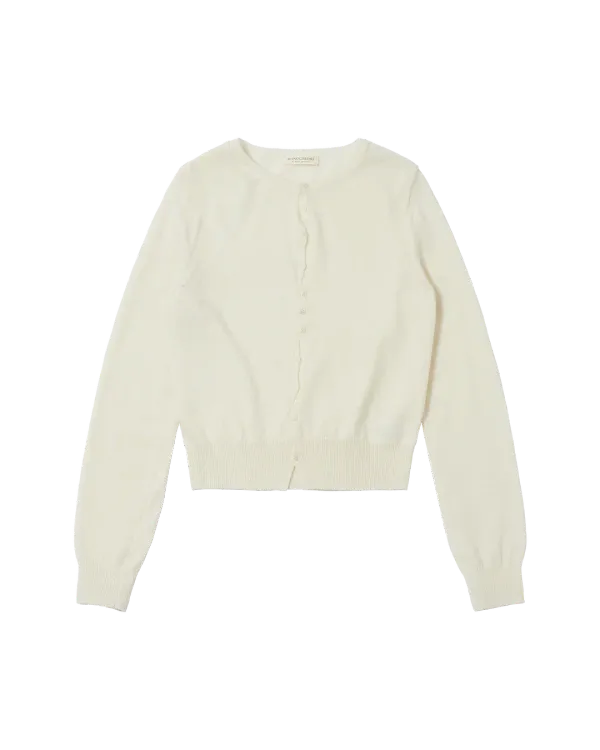 [online exclusive]dozen wool snap cardigan (ivory)