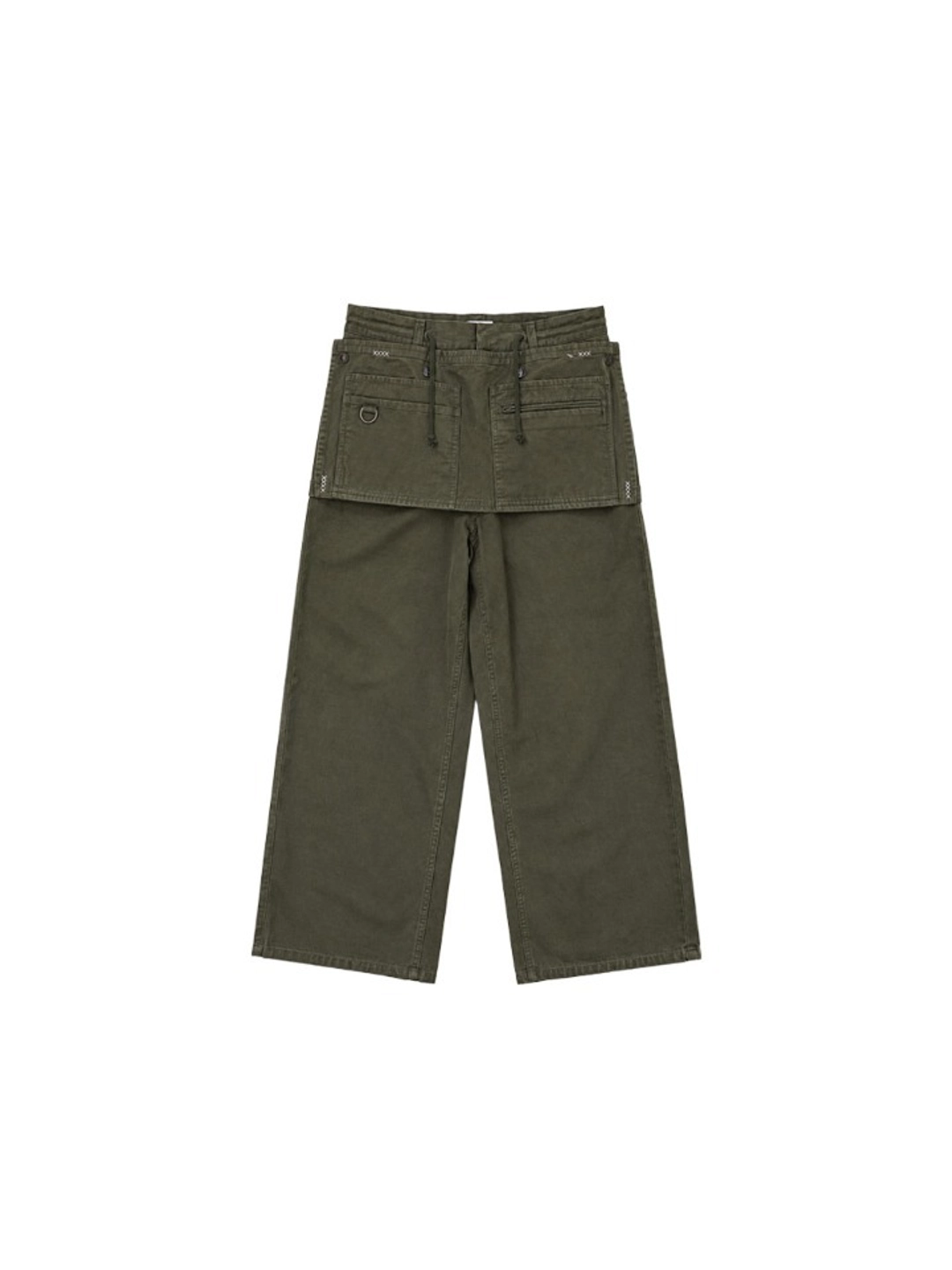 프리터 Embroidered Apron Pants Khaki_F263PT15 상품 이미지 1
