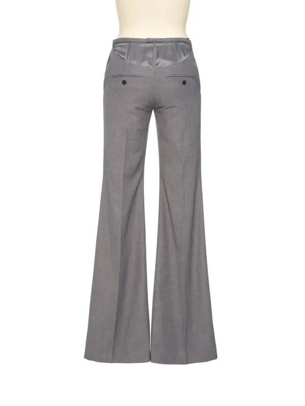 FW25 GRAY BACK CUTOUT FLARED PANTS
