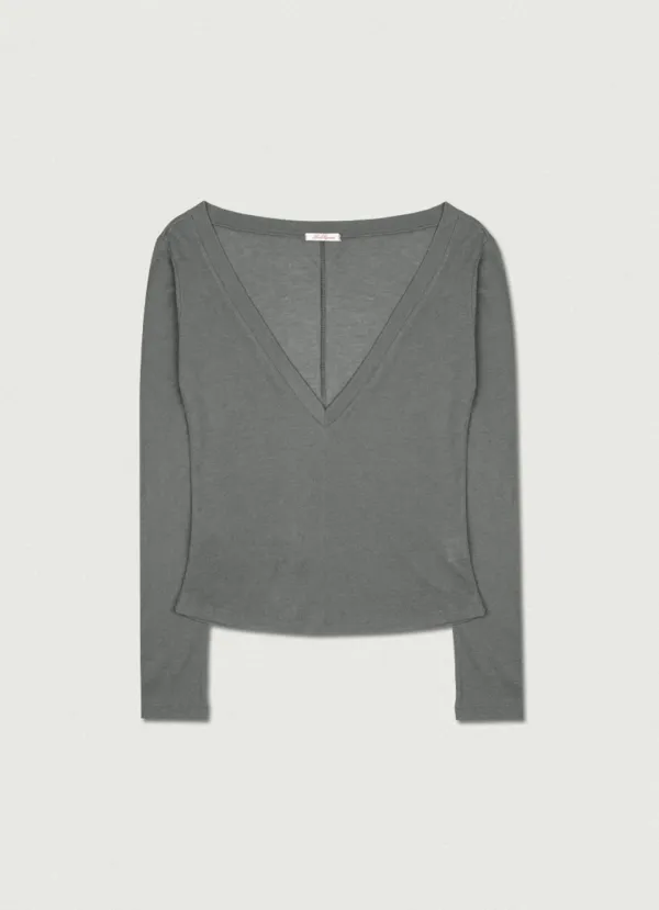 Fever V-neck Tee [charcoal]