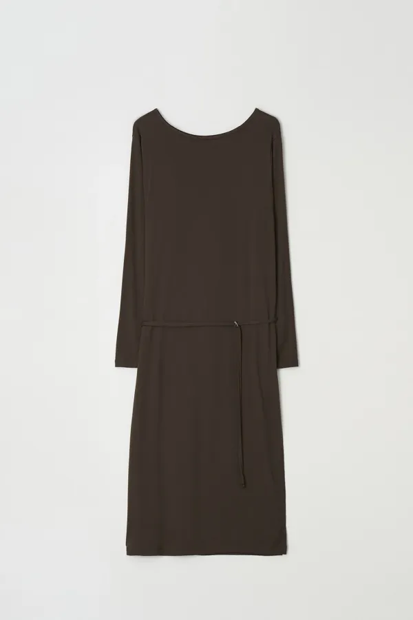 Side cut dress (Brown)