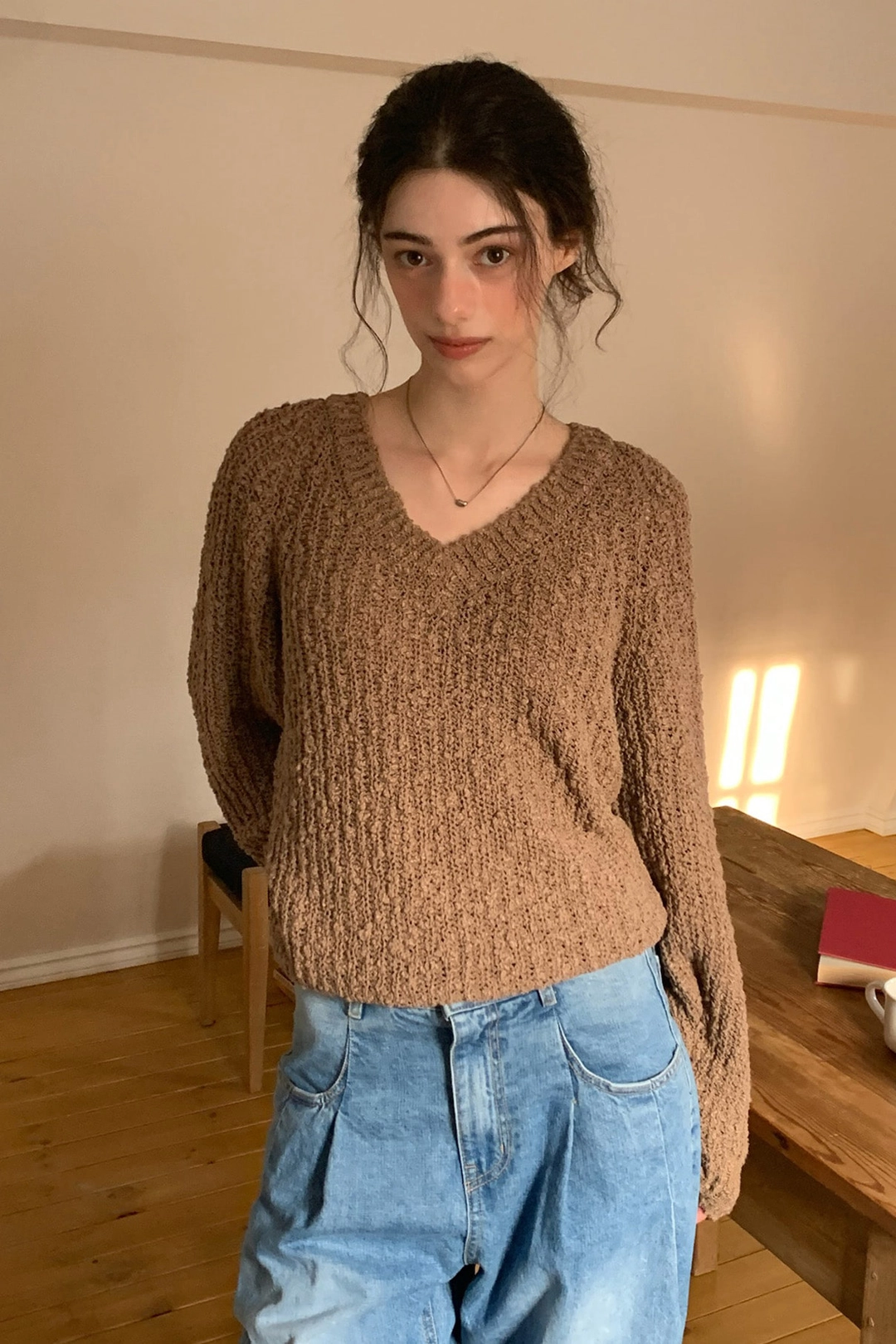 리리수 Candi Knitsweater / Brown 상품 이미지 3