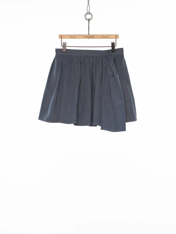 PS25 BLUE SIDE FOLDED SHIRRING SKIRT