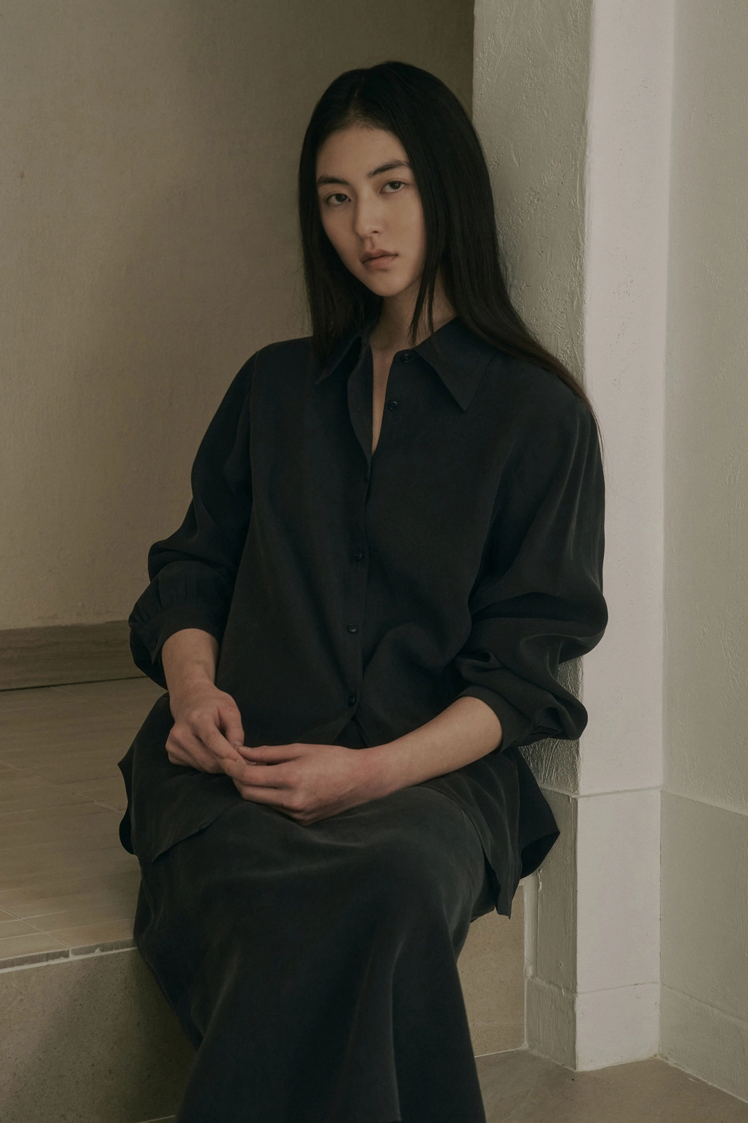 세이지먼트 LARENE COLLAR BLOUSE_SOFT BLACK 상품 이미지 2