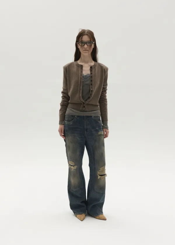 [2nd REORDER, 예약배송] PATCHED DISTRESSED DENIM (BLUE)