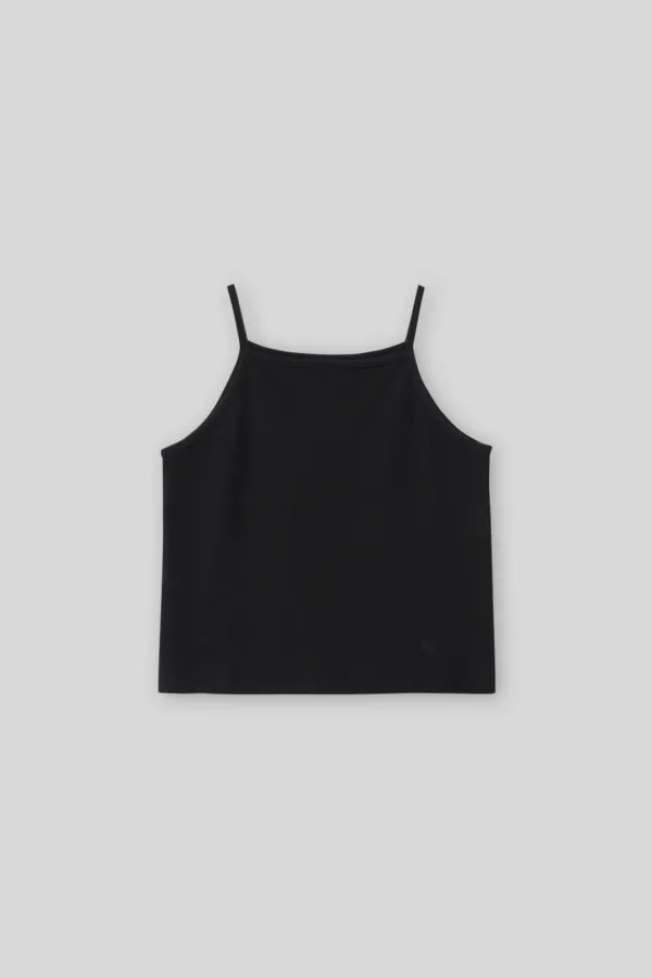 MN waffle sleeveless (black)